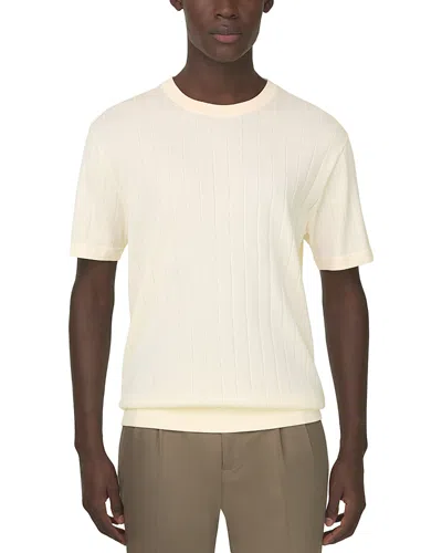 Boggi Milano Cotton Silk Crewneck T-shirt In White