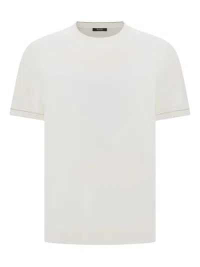 Boggi Milano Cotton T-shirt In White