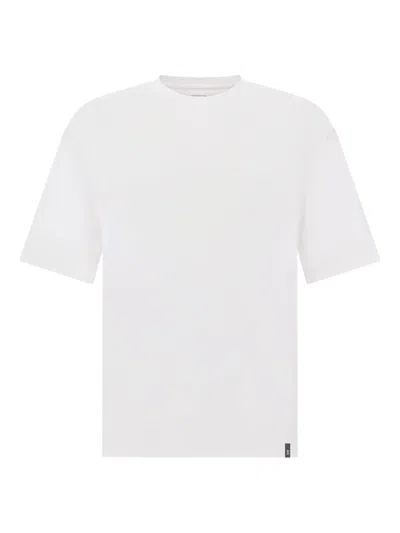 Boggi Milano Ens White Pima Short-sleeve Cotton T-shirt
