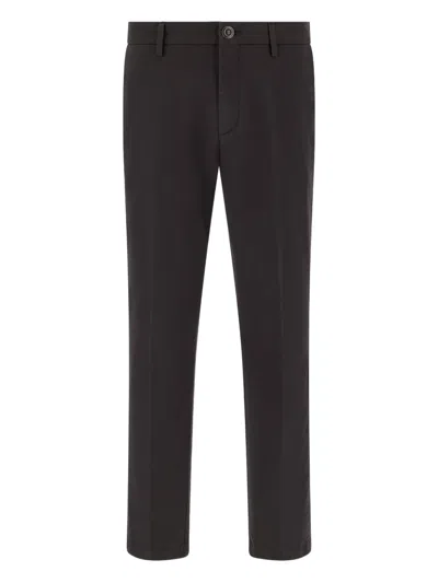 Boggi Milano Cotton Trousers In Black