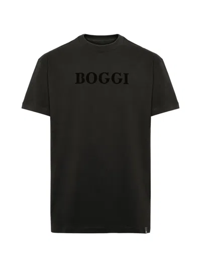 Boggi Milano Cotton T-shirt In Black