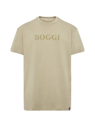 Boggi Milano Cotton T-shirt In Neutral