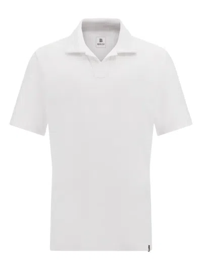 Boggi Milano Short-sleeve Polo Shirt In White