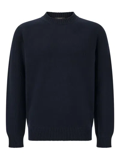 Boggi Milano Crew-neck Pullover In Blue