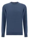 Boggi Milano Crew-neck Sweater In Blue