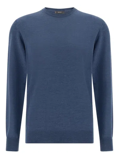 Boggi Milano Crew-neck Sweater In Blue