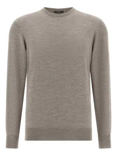 Boggi Milano Crew-neck Sweater In Brown