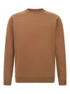 Boggi Milano Crew Neck Jumper In Wool And Cashmere In Brown