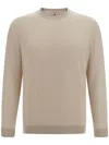 Boggi Milano Merino Wool Crew Neck Jumper In Gray