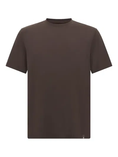 Boggi Milano Crew-neck T-shirt In Brown