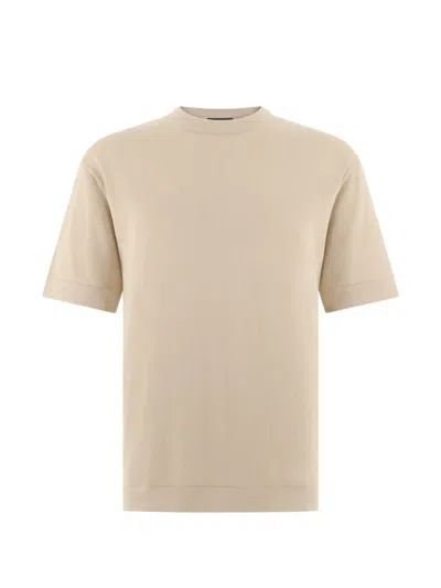 Boggi Milano Crew-neck T-shirt In Neutral