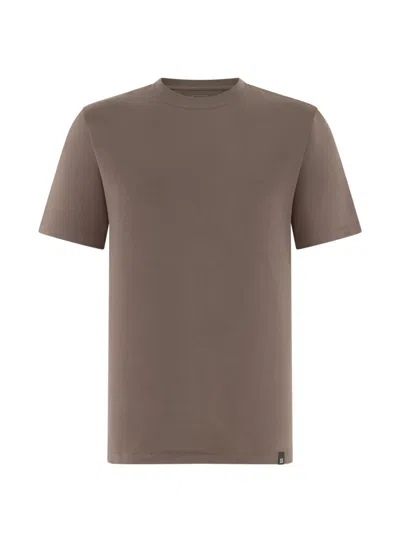 Boggi Milano Crew-neck T-shirt In Burgundy