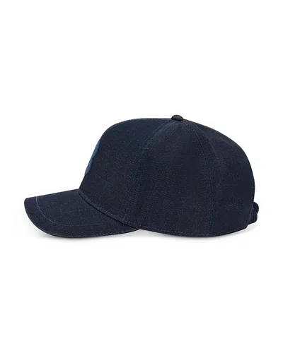 Boggi Milano Denim Baseball Hat In Blue