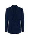 Boggi Milano Double-breasted Blazer In Blue