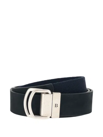 Boggi Milano Double-ring-buckle Belt In Blue