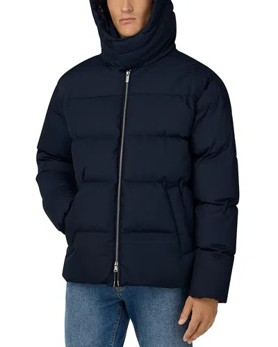Boggi Milano Down Tech Bomber Jacket In Blue
