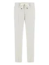 Boggi Milano Cotton Blend Jersey Trousers In Gray