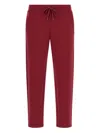 Boggi Milano Drawstring-waist Welt-pocket Track Pants In Burgundy