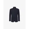 Boggi Milano Ens B Tech Technical Wool Jacket Navy Blue In Blue