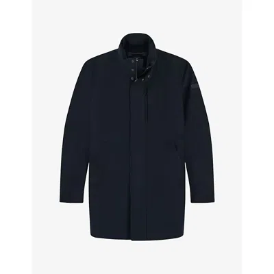 Boggi Milano Car Coat In Technical Fabric B Tech In Blue