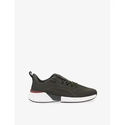 Boggi Milano Endurance Trainers In Technical Fabric In Green