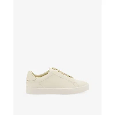Boggi Milano Essence Trainers In Grained Leather In Neutral