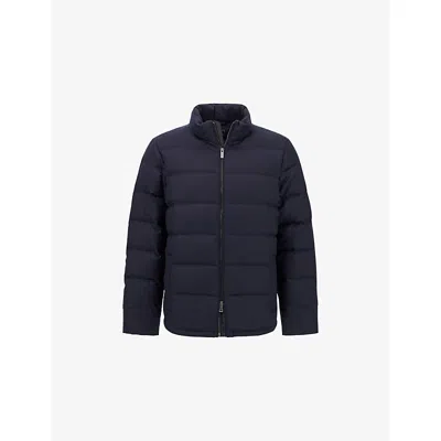 Boggi Milano Ens Navy Blue Flyn Padded Wool-down Jacket Xxl