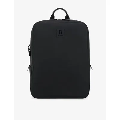 Boggi Milano Rucksack In Rubberised Technical Fabric In Black
