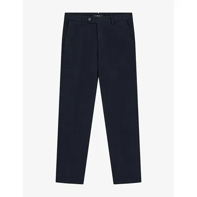 Boggi Milano Trousers In Stretch Cotton In Black