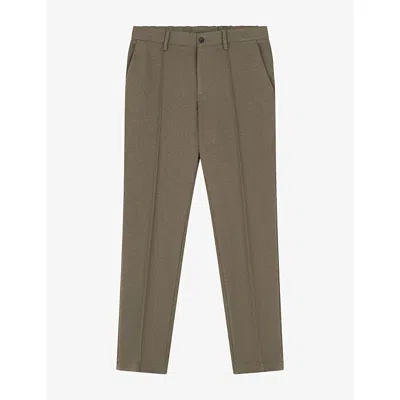 Boggi Milano Trousers In Cotton Blend Jersey In Brown