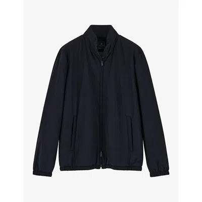 Boggi Milano Bomber In Technical Fabric B Tech In Blue