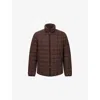 Boggi Milano Bomber Jacket In Technical Fabric With Goose Down In Brown
