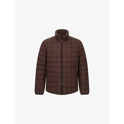BOGGI MILANO ENS QUILTED SIDE-POCKET SHELL-DOWN JACKET BROWN