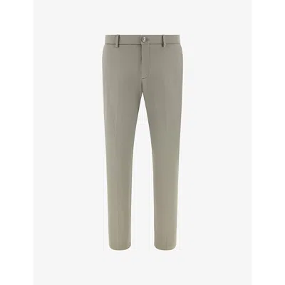 Boggi Milano Ens Light Green Straight-leg Regular-fit Stretch Cotton-blend Trousers
