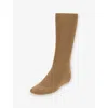 Boggi Milano Ens Taupe Ribbed Cotton-blend Socks In Brown
