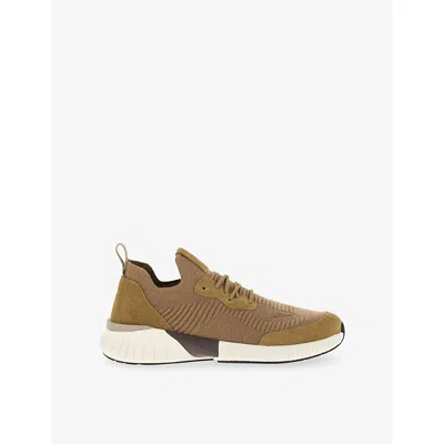 Boggi Milano Willow Trainers In Wool Blend In Brown