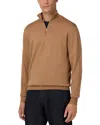 Boggi Milano Ens Hazelnut Half-zip Wool And Cashmere-blend Jumper In Brown
