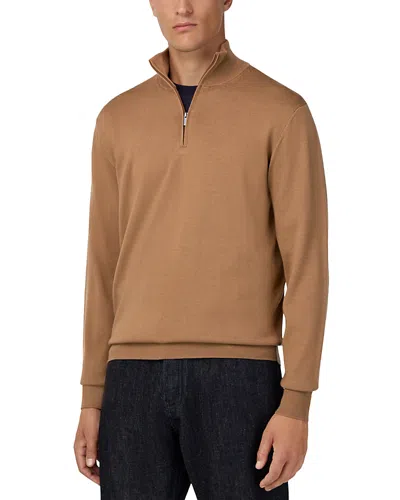 BOGGI MILANO EXTRA FINE MERINO WOOL HALF ZIP SWEATER - EXCLUSIVE