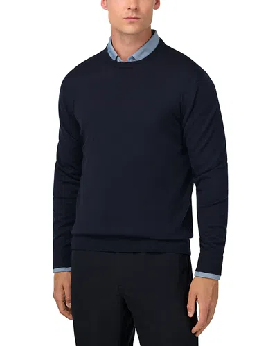 Boggi Milano Extrafine Merino Wool Sweater In Blue