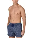 Boggi Milano Fantasy Design Printed Swim Trunks In Blue