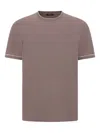 Boggi Milano Fine-knit Cotton T-shirt In Brown