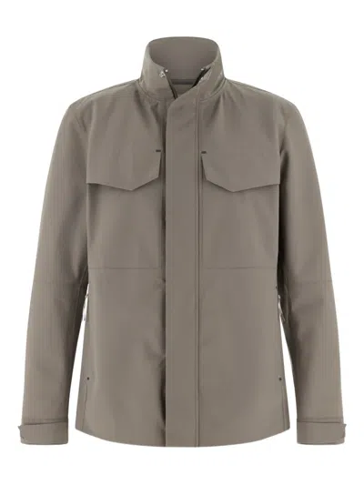 Boggi Milano Flap-pocket Field Jacket In Gray