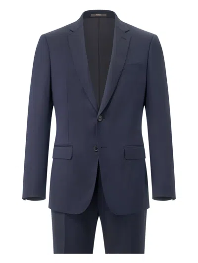 Boggi Milano Flap-pocket Suit In Blue