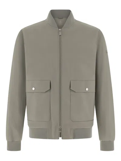 Boggi Milano Flap Technical Bomber Jacket In Gray
