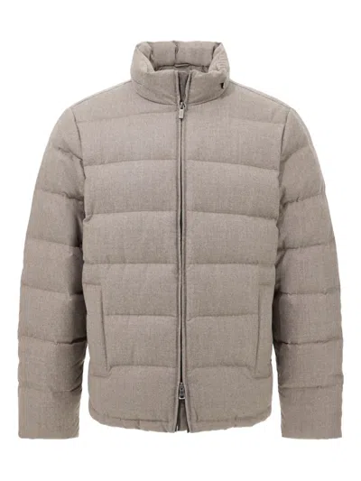 Boggi Milano Flynflannel Padded Jacket In Nude