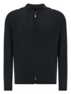 Boggi Milano Full-zip Hoodie In Black