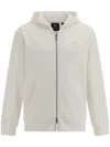 Boggi Milano Full-zip Hoodie In Neutrals