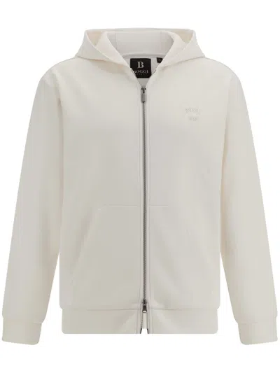 Boggi Milano Full-zip Hoodie In Neutrals