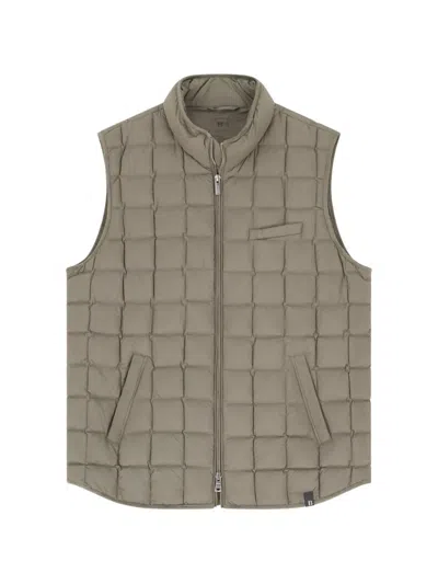 Boggi Milano Gilet In Goose Down In Brown