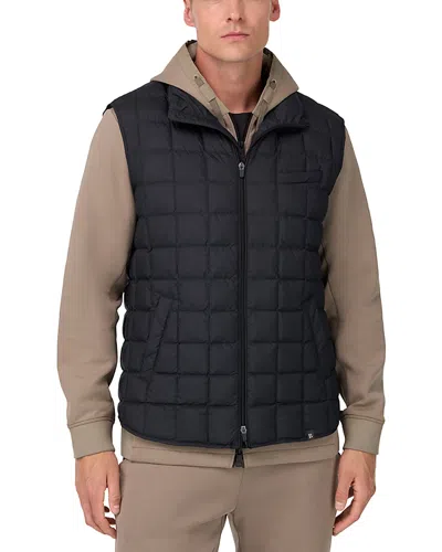 Boggi Milano Gilet In Technical Fabric With Goose Down In Blue